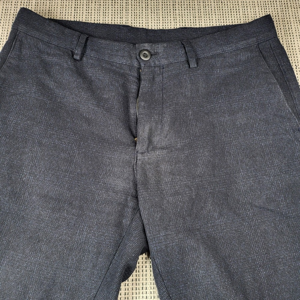 Massimo Dutti Dress Pants Mens 31x29 Blue Tweed Slim Fit Tapered‎ Casual Office